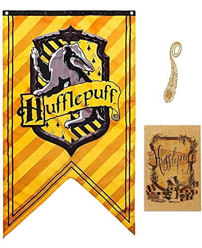 Birthday Pary Harry Gift Potter Wall Banner, Gryffindor | Hufflepuff | Ravenclaw | Slytherin House Decor Flag (70X125CM)