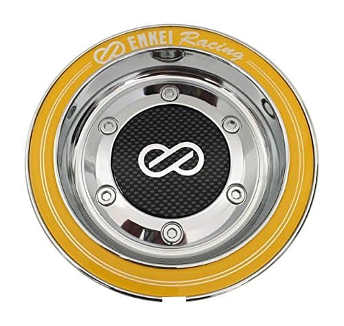 Enkei Wheels CC-074 Chrome and Yellow Center Cap