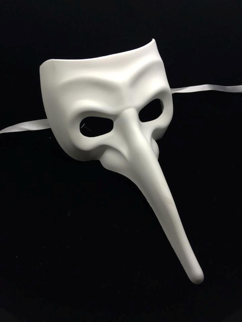 Jabbawockeez Style Venetian Masquerade White Long Nose Batman Face Mask by Masquerade Masks