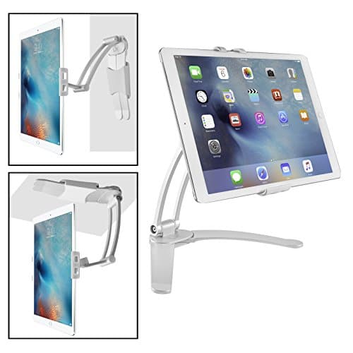 Luxitude 2-in-1 Tablet & Phone Holder/Stand, Nintendo Switch, E-Readers & Tablets, Permanent or Temporary Mounting for with Two Mounting Brackets