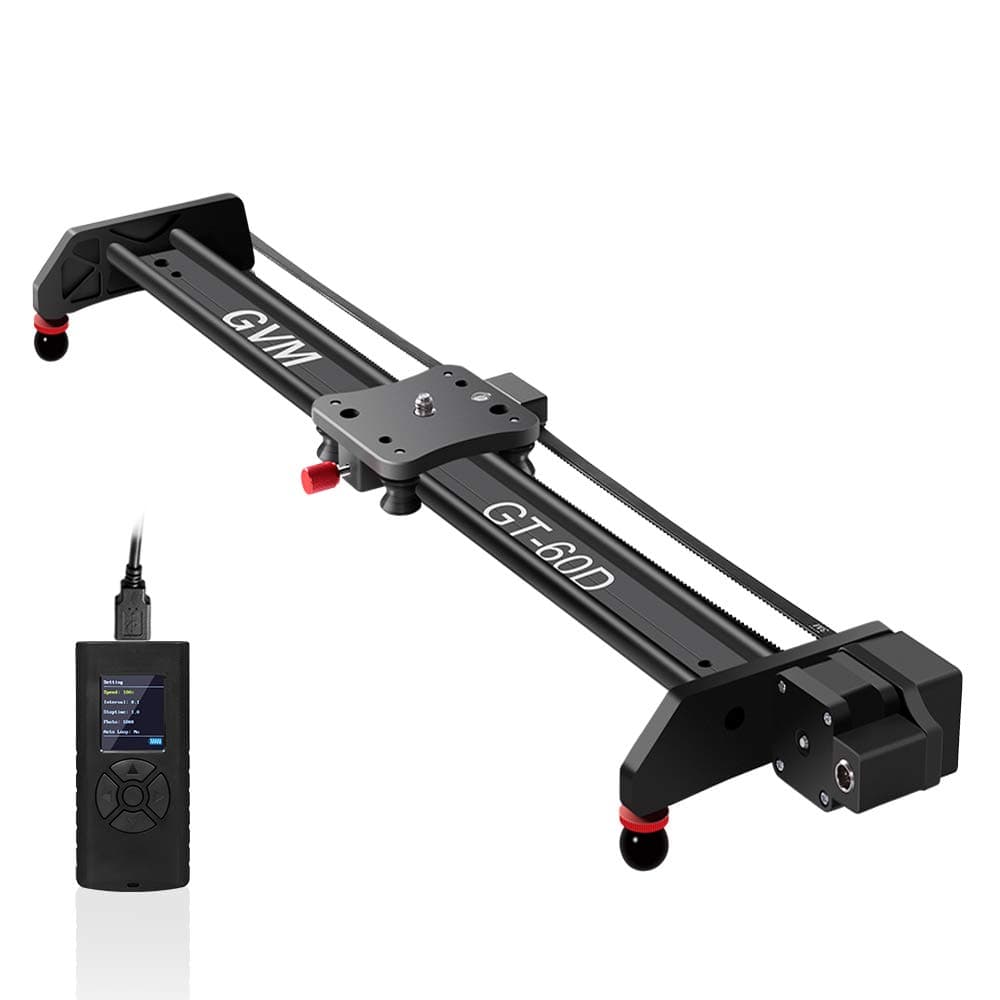Camera Slider Motorised, 60 cm Aluminium Alloy Photography Slider, Camera Slider Panorama Recording Slider for Film Photography DSLR Camera, Time Lapse Photography Camera Slider