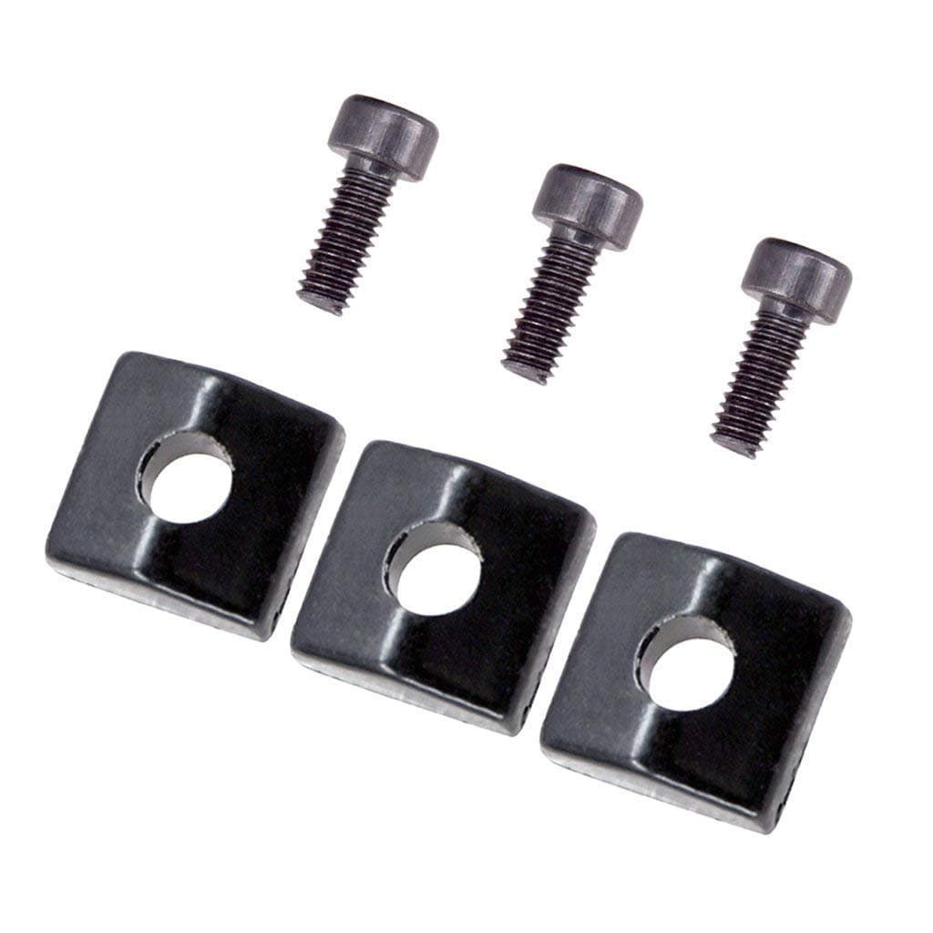 LFDecor 3 Pieces Locking Nut Block and Screws Guitar Cap Suitable for Tremolo Bridge Replacement Part (Black)