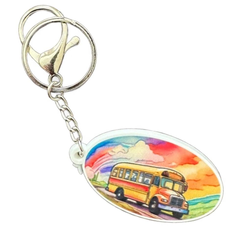 GenericSchool Bus Keychain - Trendy Aesthetic School Bus Driver Accesories Gifts for Men Women Keychains