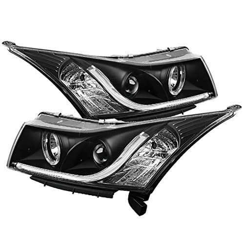 Spyder Auto :: PRO-YD-CCRZ11-LTDRL-BK Chevy Cruze 11-14 Projector Headlights - Light Tube DRL - Black - High H1 (Included) - Low H7 (Included)