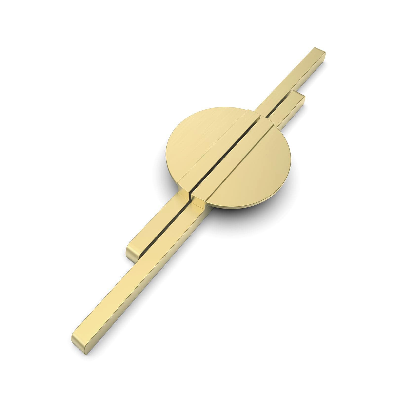 homdiy 4 Pack Half Moon Cabinet Pulls Gold Drawer Pulls Semicircle Cabinet Handles Brushed Gold Modern Hardware for Dresser Bathroom 5 inch (128mm) Hole Center