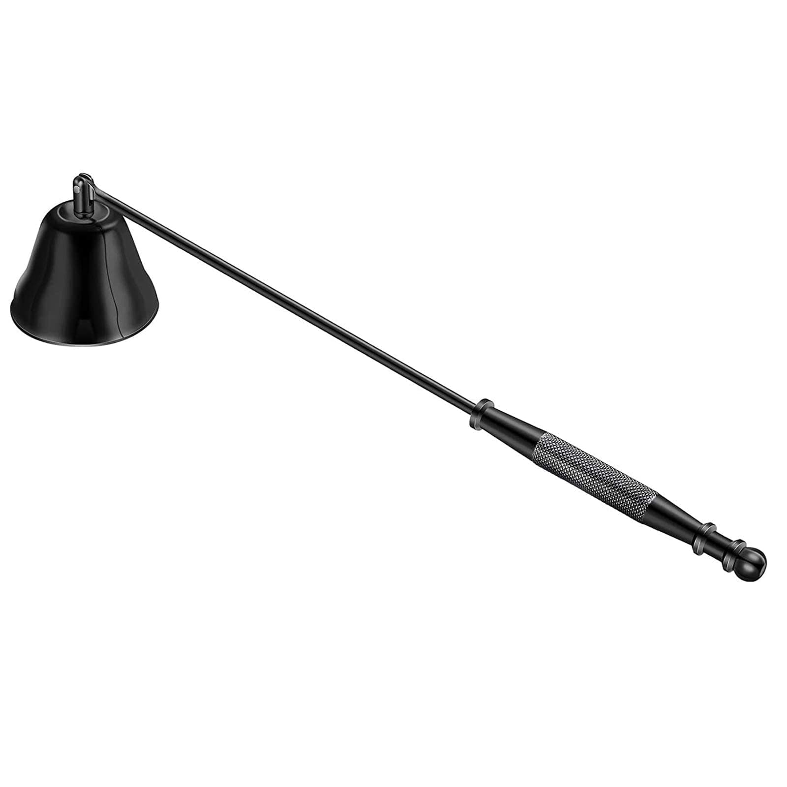 Candle Snuffer with Long Handle, Candle Snuffers Accessory, Stainless Steel Wick Flame Snuffer for Putting Out Candles Flame Safely, Aromatherapy Candles, Jar Candles, Candle Lovers (Black)