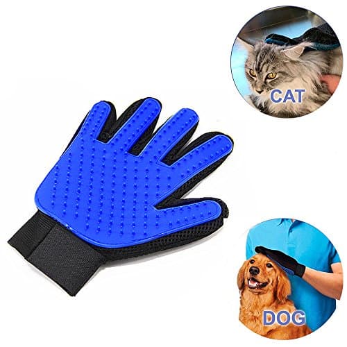 TENKEY Pet Hair Grooming Glove, Gentle Massage Mitt with Enhanced Five Finger Design, Perfect for Dogs and Cats with Long and Short Fur