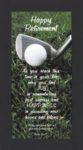 Retirement Poem Art Framed 4.5" X 8" with Easel