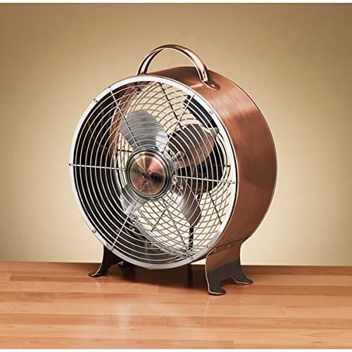 Copper Finish Retro Metal Fan
