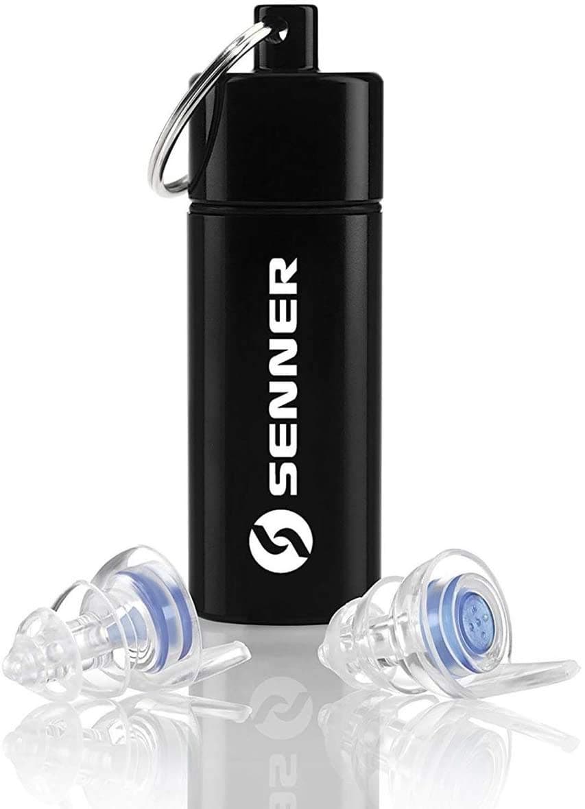 SennerMusicPro Soft | Ear Protection for Concerts, Music, Disco, Festivals - Extra Soft Earplugs, Blue/Transparent - with Aluminum Case