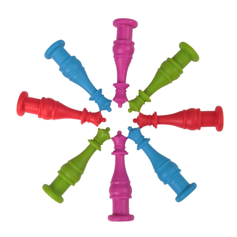 Yasson 4 Pcs Food Grade Silicone Chewable Pencil Toppers Shape King Therapy Toys Chewy Tubes (Multi)