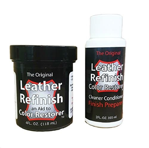 Leather Refinish Color Restorer Dye & Cleaner/Preparer Combo Kit