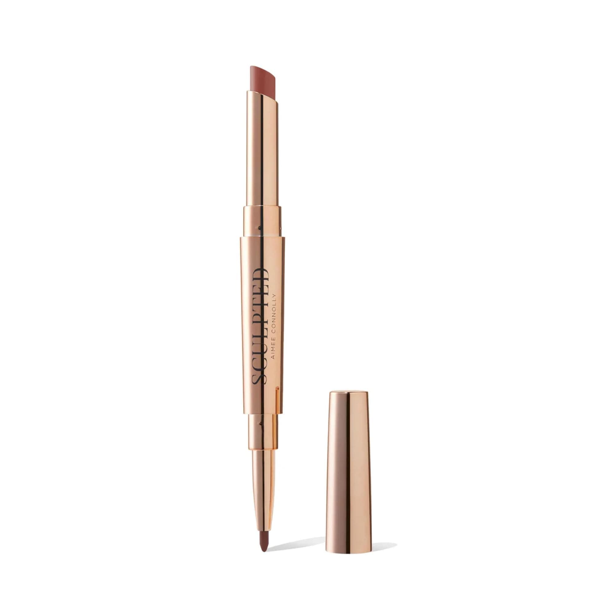 Lip Duo 2-in-1 Lipstick & Liner from Sculpted by Aimee (Nude) - Travel-Friendly, Double-Ended Lip Duo to Sculpt, Shape & Colour Lips
