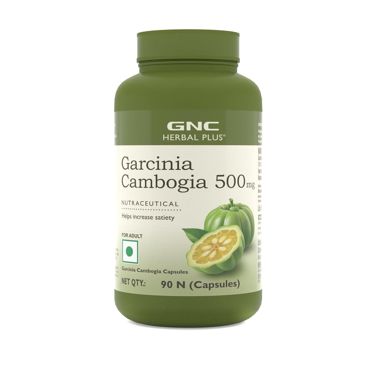Herbal Plus Garcinia Cambogia | 90 Capsules | Aids in Weight Loss | Controls Hunger Pangs | Helps Reduce Bad Fats | Improves Serotonin Level | Formulated in USA | 500mg Per Serving
