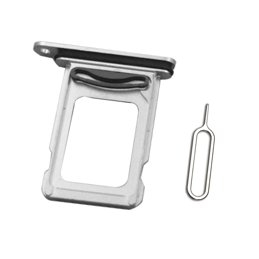 Dual SIM Card Tray Holder Slot + Eject pin Compatible with iPhone 11 Pro Max A2218 A2161 A2220 6.5inch Silver