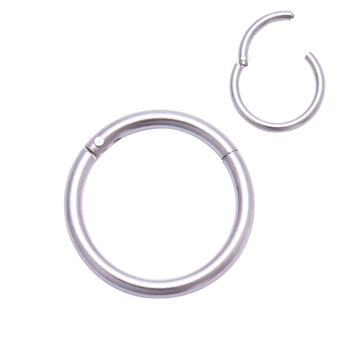 Surgical Steel Nose Ring Septum Clicker Hinge Segment Ear Helix Tragus Ring Hoop Nose Rings
