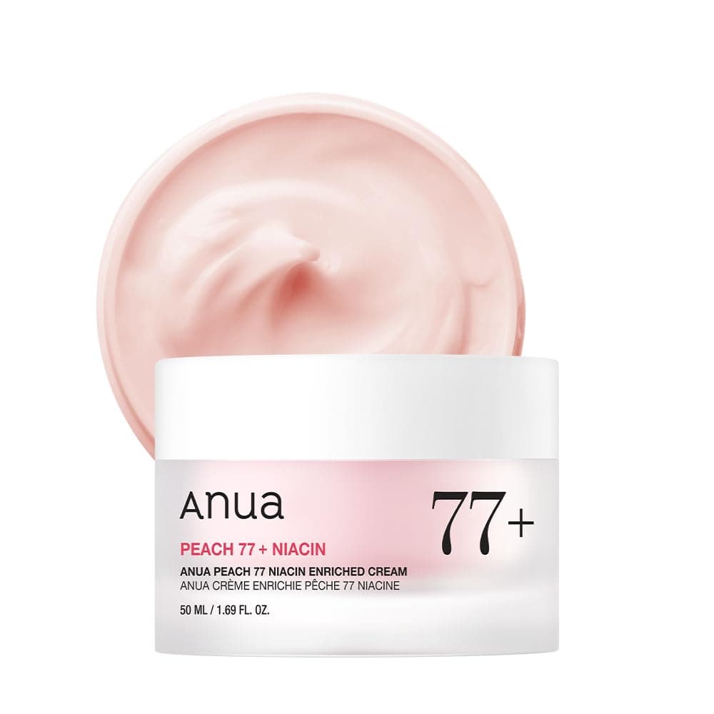 ANUA Peach Niacinamide Cream, Face Moisturizer for Dry Skin with Vitamin B12, Collagen, Ceramide, Panthenol, Korean Skin Care for Glass Skin, 50ml/1.69 fl.oz.