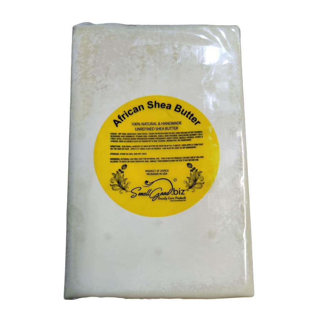 SmellGood Raw Unrefined Ivory Shea Butter TOP Grade From Ghana 5 lbs- SOFT
