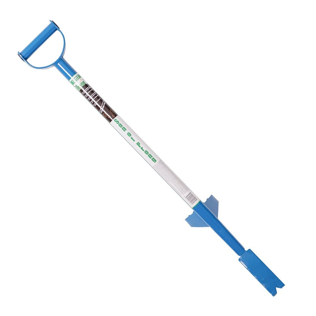 KYLIN Weeder Root Cutter Crowbar Digging Tool for Pulling Rocks and Roots Removing Plant with D Handle Steel Shaft and V-notched Blade Tine Son of Prong