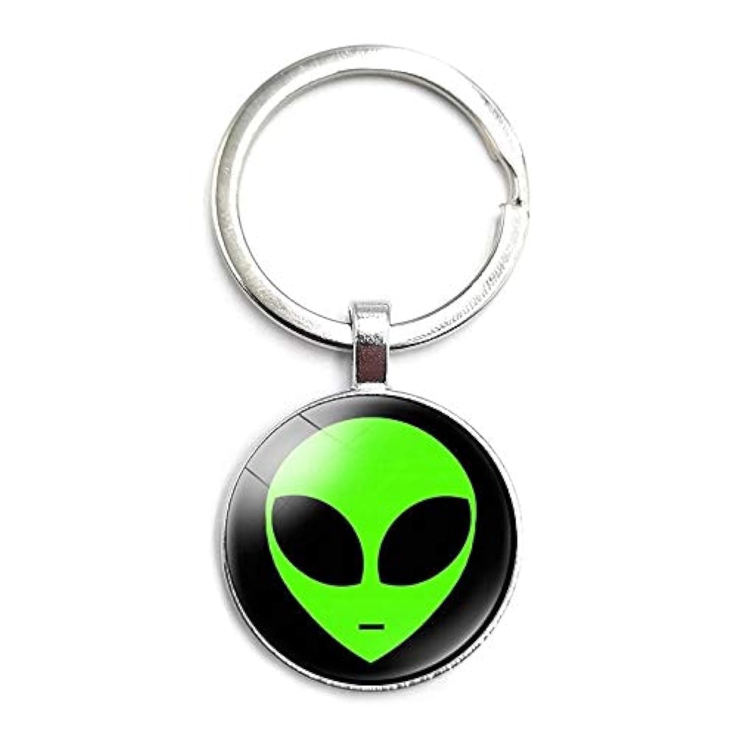 SOLDOUT™ Funny Alien Key Ring Glass Cabochon Car Key Chain Pendant Keychain Gift Jewelry
