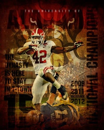 Alabama Crimson Tide 16x20 Wrapped Canvas of the Stomp- New Collegiate Merchandise