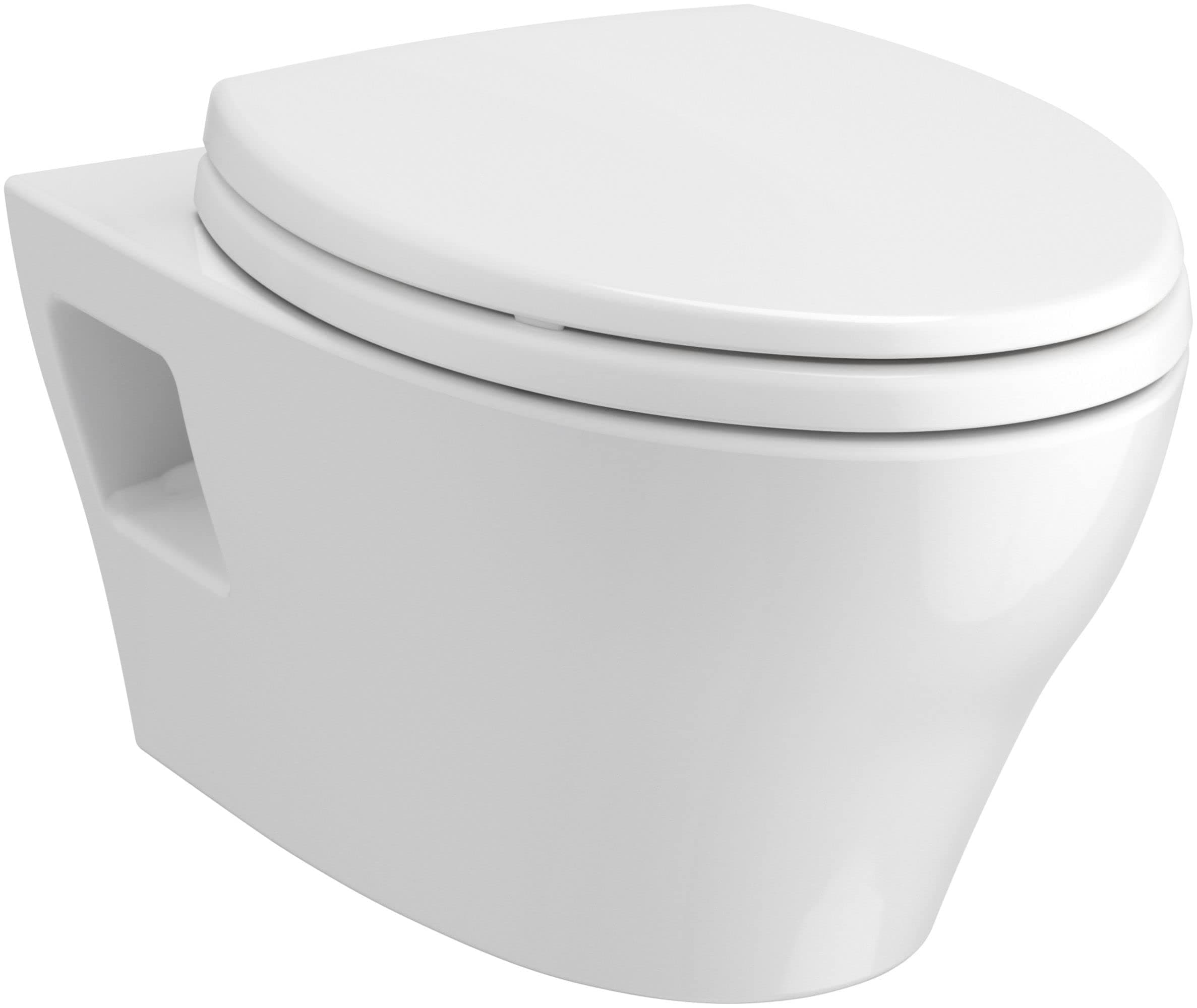 TCT428CFG01 EP Wall Mounted Elongated Chair Height Toilet Bowl Only with Skirted Design and CeFiONtect - Less Seat
