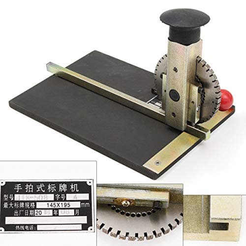 Manual Metal Embosser, Metal Deboss Plate Dog Tag Alphanumeric Character Printer Embosser, Hand-Type Signage Machine Label Marking Machine & Specialty Printing