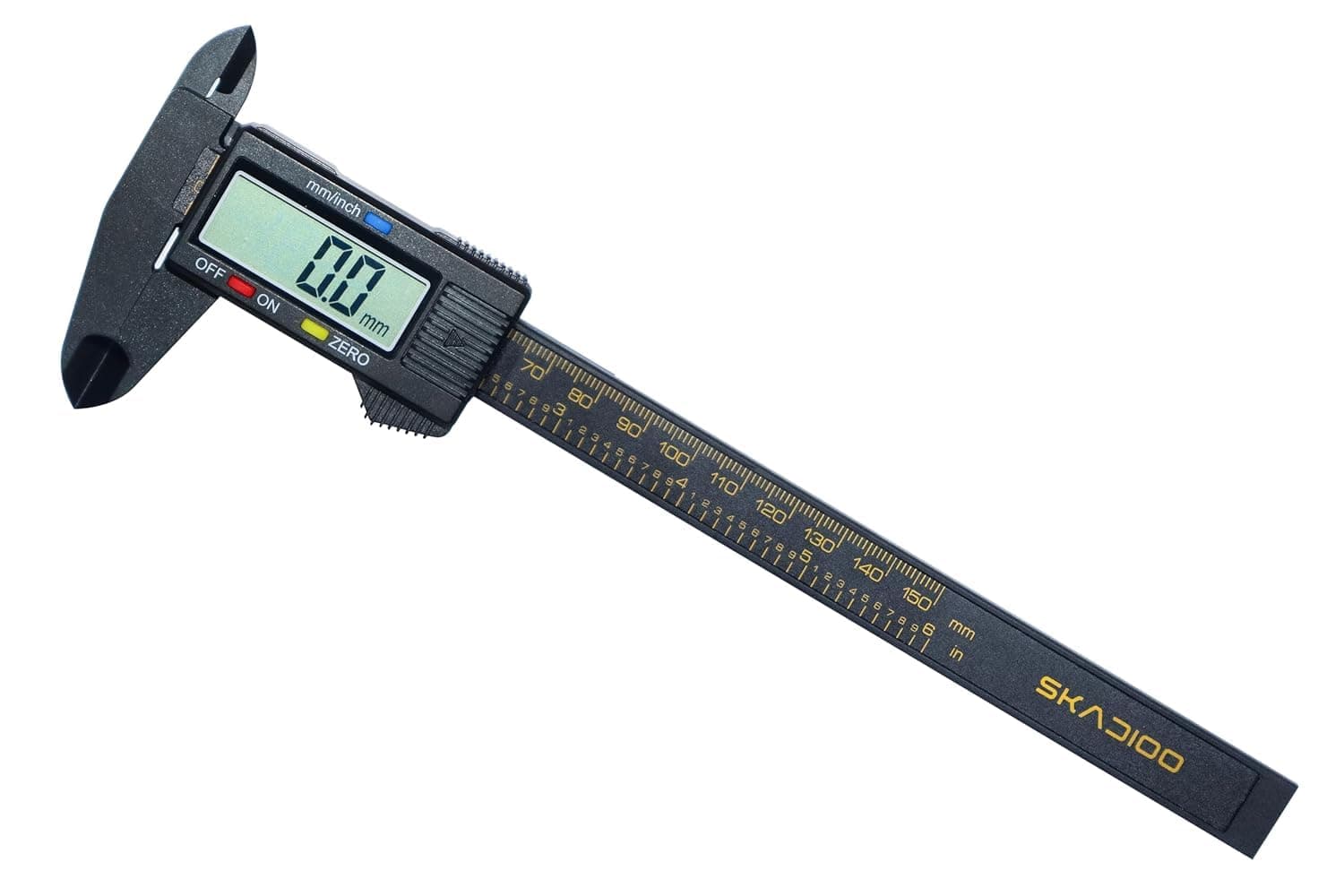 SKADIOO Plastic Vernier caliper, Digital vernier caliper, Vernier caliper digital, Vernier caliper 6 inch, Electronic Vernier Caliper Gauge Micrometer, Vernier Caliper with LED Screen (Pack of 01)