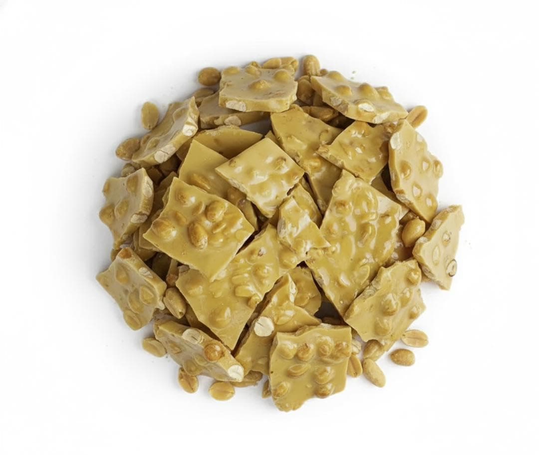 Old Fashioned Peanut Brittle Homemade Style Traditional Crunchy Peanut Candy, Buttery Sweet Classic Brittle, Bulk Candy Bag (2 Pound)