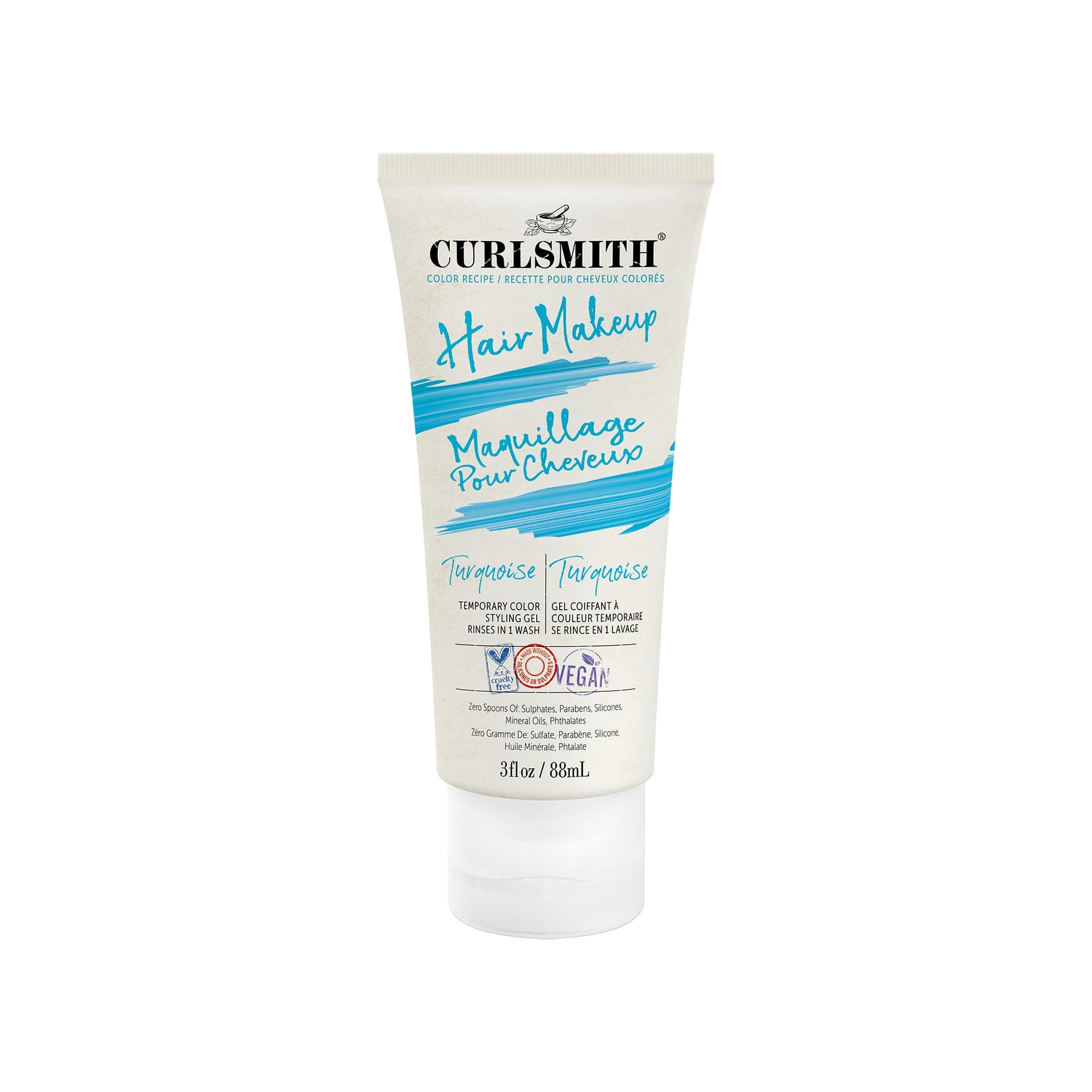 Curlsmith - Hair Makeup - Vegan Temporary Hair Color and Styling Gel (Turquoise 3fl.oz)