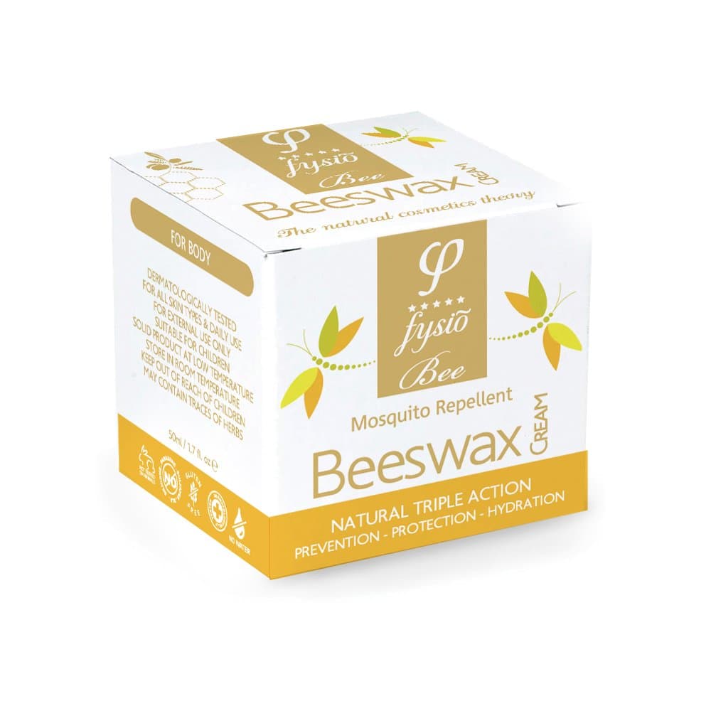 Fysio Natural Mosquito Repellent Cream - Baby Insect Repellent - with Organic Beeswax, Citronella, Olive Oil & Essential Oils - DEET Free - Suitable for Children and Babies 50ml