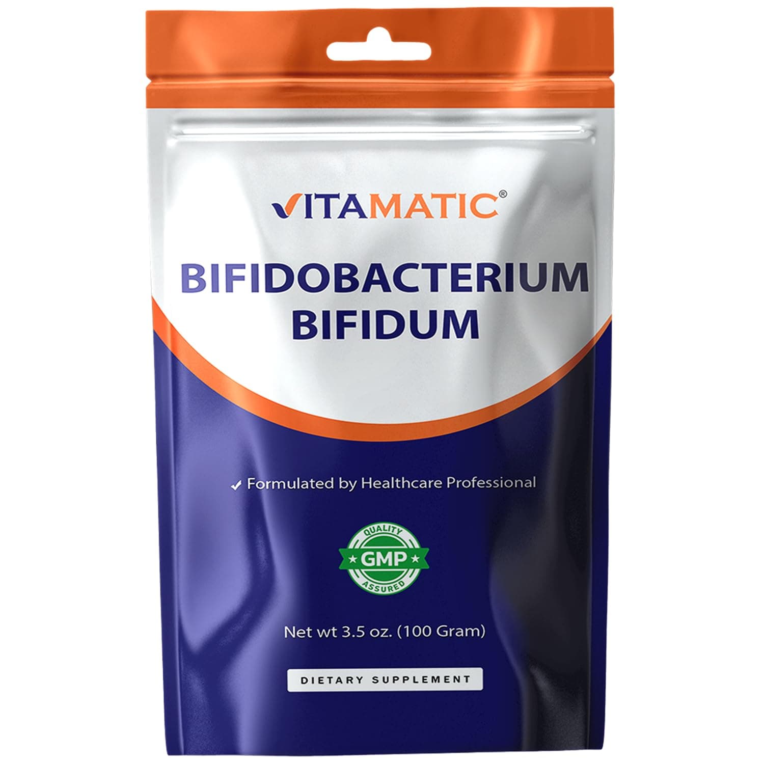 Vitamatic Bifidobacterium Bifidum Probiotic Powder - Digestive Health Support - 100 Gram (3.5 OZ) - 100 Servings