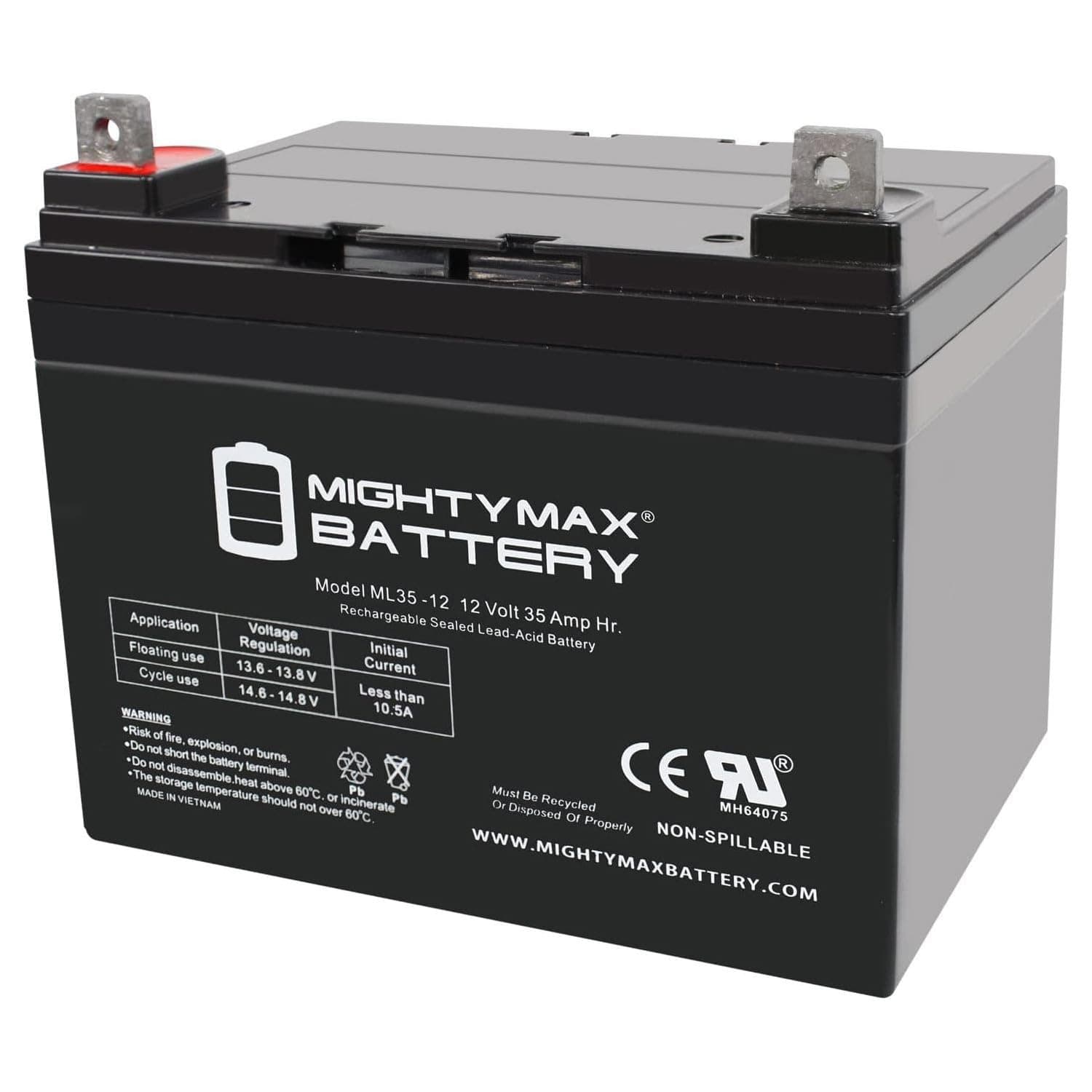 Mighty Max Battery ML35-12 - 12V 35AH SLA Battery for Shepard Meyra Wheelchairs 3400
