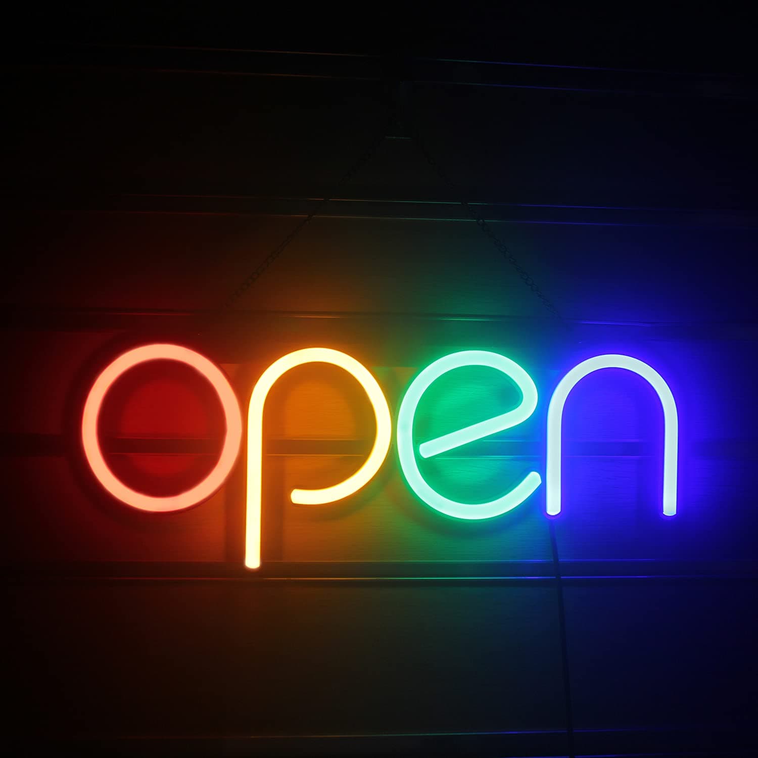 ineonlife Neon Open Signs Multicolor Neon Light Indoor Electric Light up Sign Stores LED Open Sign for Business,Hotel Shop, Bar, Restaurant, Home, Salon