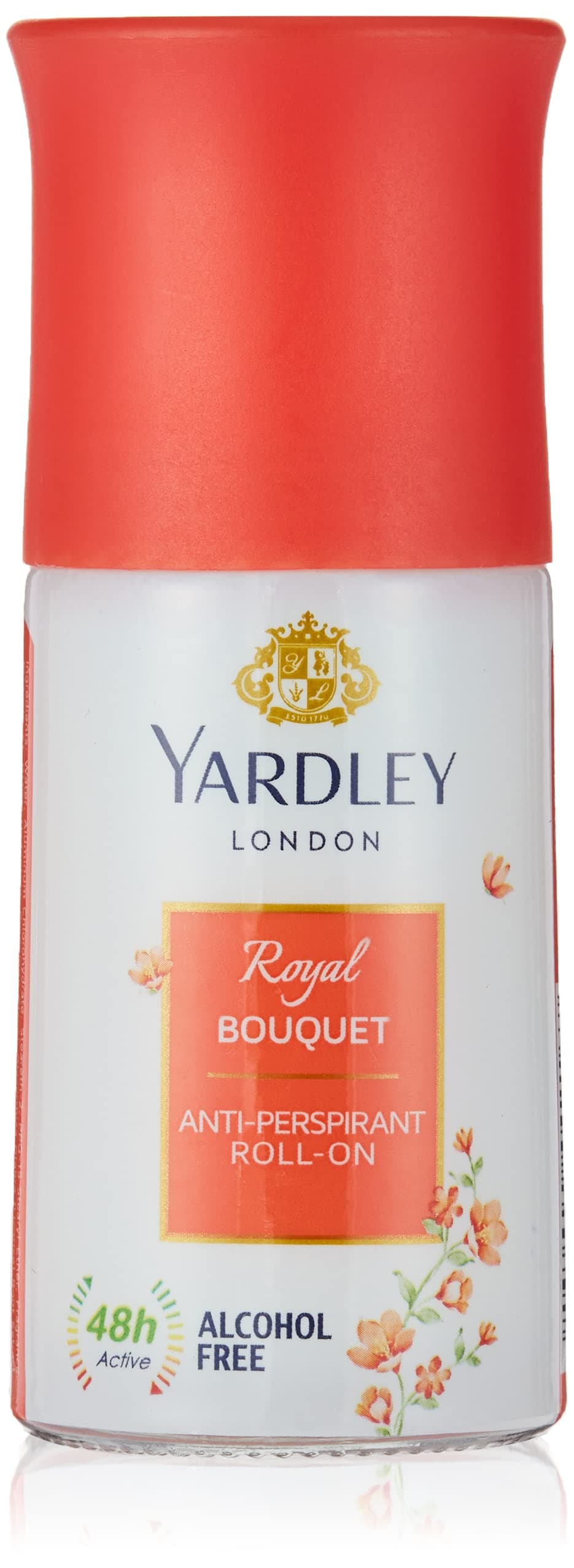 Yardley Royal Bouquet Anti-Perspirant Deodorant Roll On - 50ml | All Day Sweat Protection | Floral Fresh Fragrance | Quick Drying & Non-Sticky