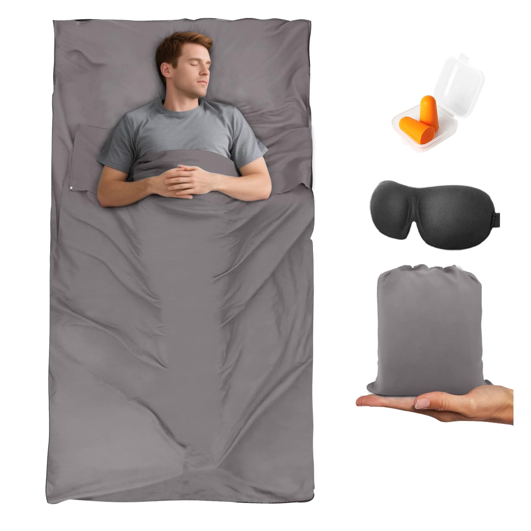 Sleeping Bag Liner Camping & Travel Sheets for Adults - Hostels & Traveling Sleep Sack