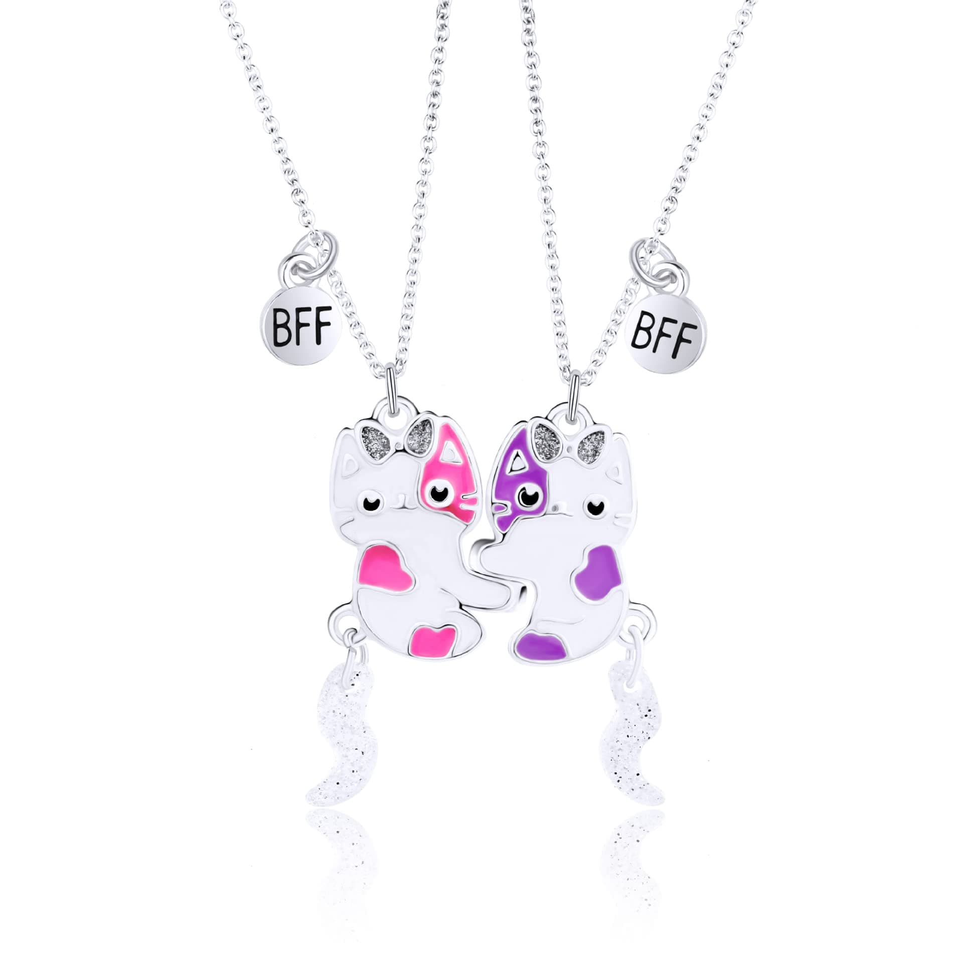 Best Friend Necklace Gifts Magnetic Matching Friendship Necklace for 2 Girls BFF Sister