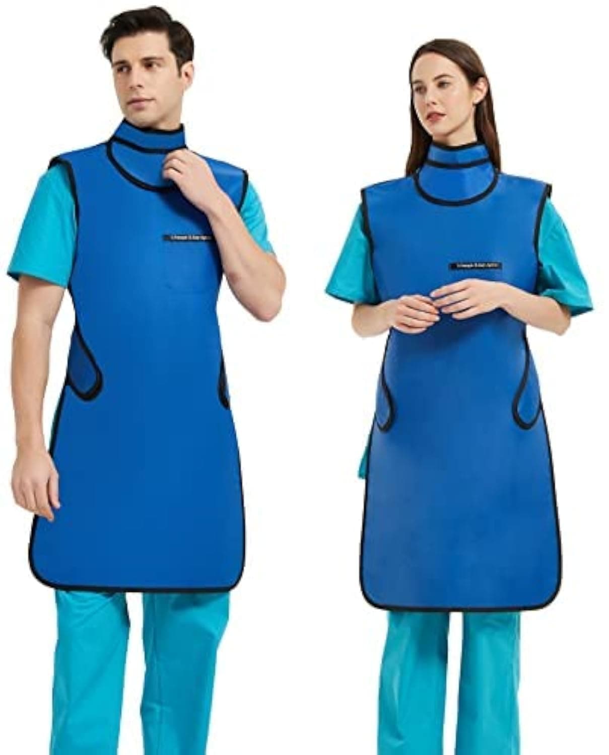 SHINRAY 0.5mmpb Xray Lead Apron for Xray with Thyroid Shield Collar,Lead Gown,Dental Xray Shield, 0.5mmpb Lead Apron+thyroid Shield 2, XL