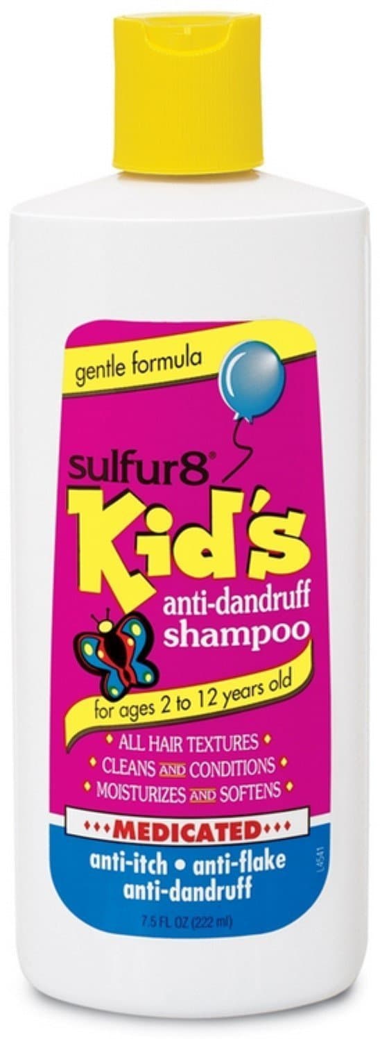 Sulfur 8 Anti-Dandruff Shampoo for Kids 7.5 oz – Gentle Medicated Dandruff Control for Itchy Scalp, Mild Cleanse with Kid-Friendly Fresh Fragrance for Children & Sensitive Scalps