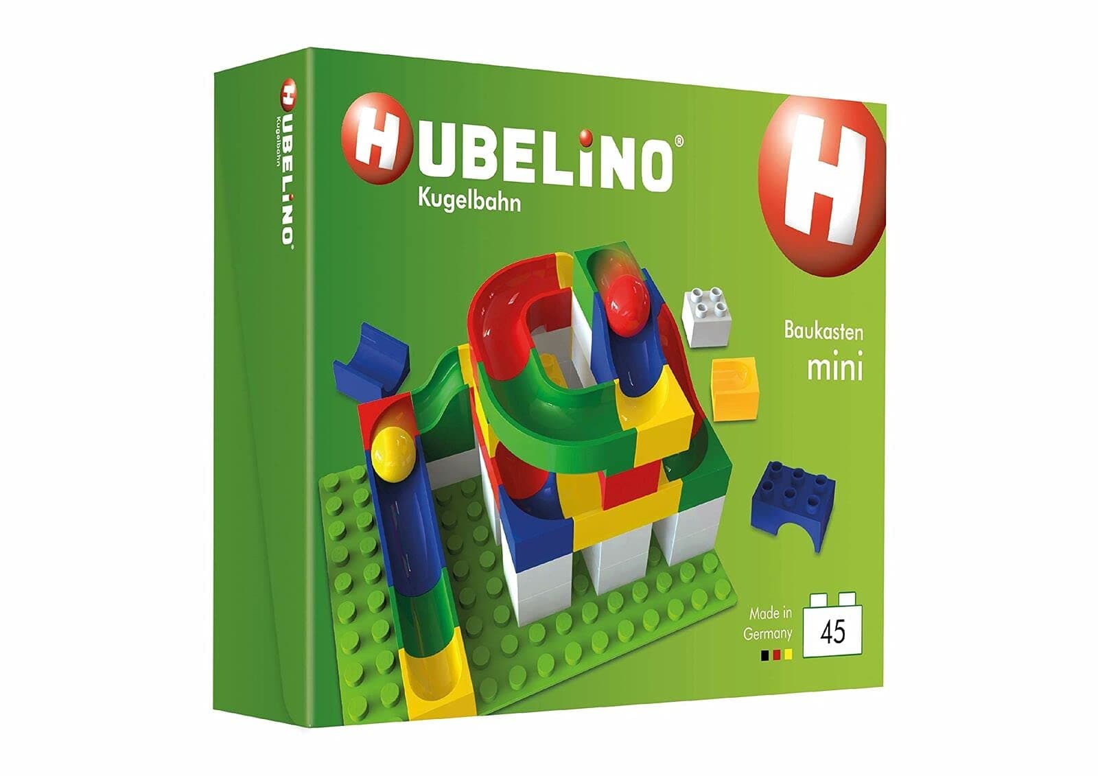 Hubelino Marble Run - 45-Piece Mini Set - The Original! Made in Germany! - Certified and Award-Winning Marble Run - 100% Duplo Compatible