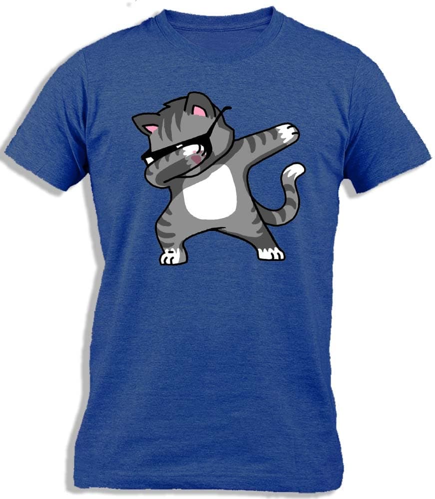Ay Cabron™ Cat Dabbing | Dancing Cat Cartoon Comic Feline | Funny Cats | Fun Cat Rapping Cotton T-Shirt For Kids