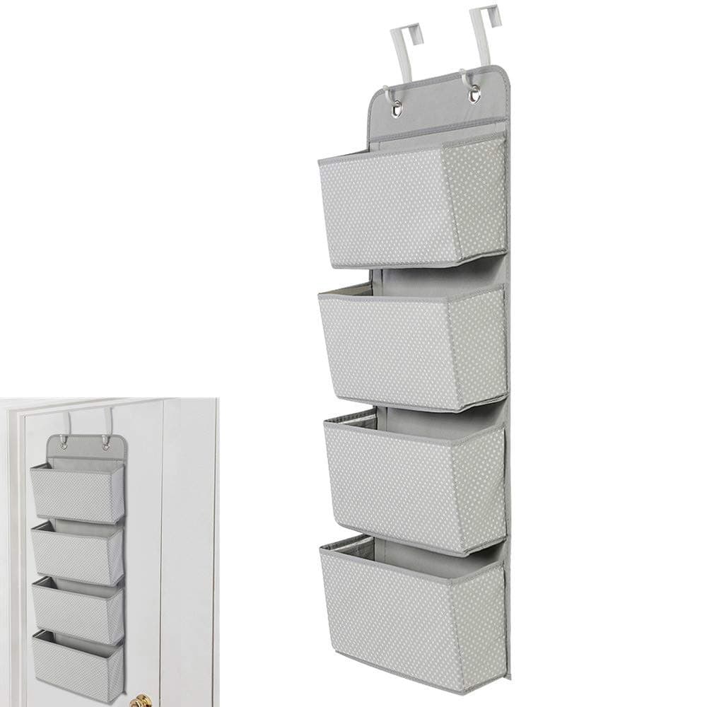 Over Door Storage, Hanging Storage 4 Tier Door Hanging Bag Hanging Closet Organizer Shoes Storage Pockets Bag Wardrobe