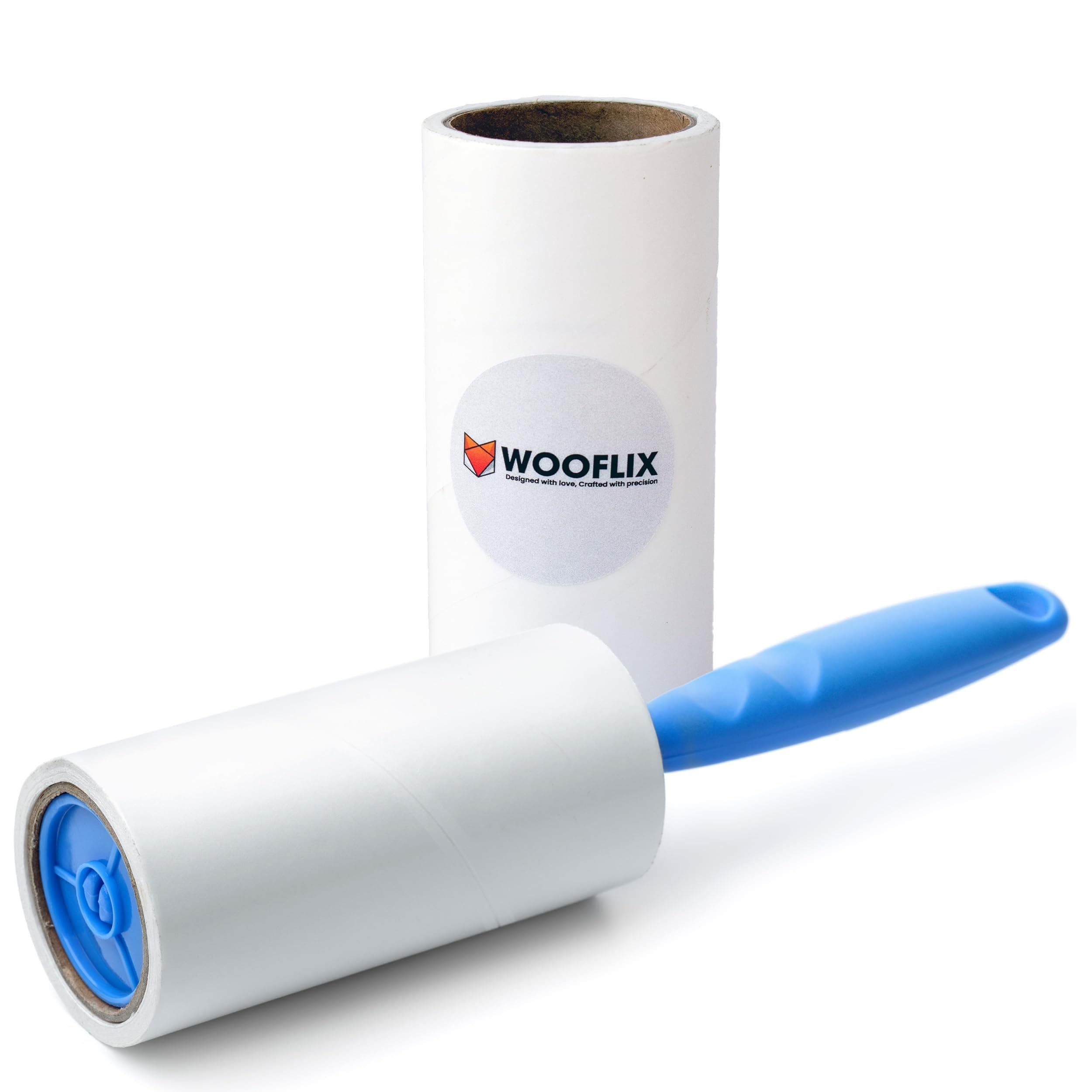 - Wooflix Lint Remover with Handle, Protective Cover, and 4 Refills (240 Sheets) - Sticky Roller Brush for Clothes, Furniture, Carpet, Pet Fur, Dust, and Dirt