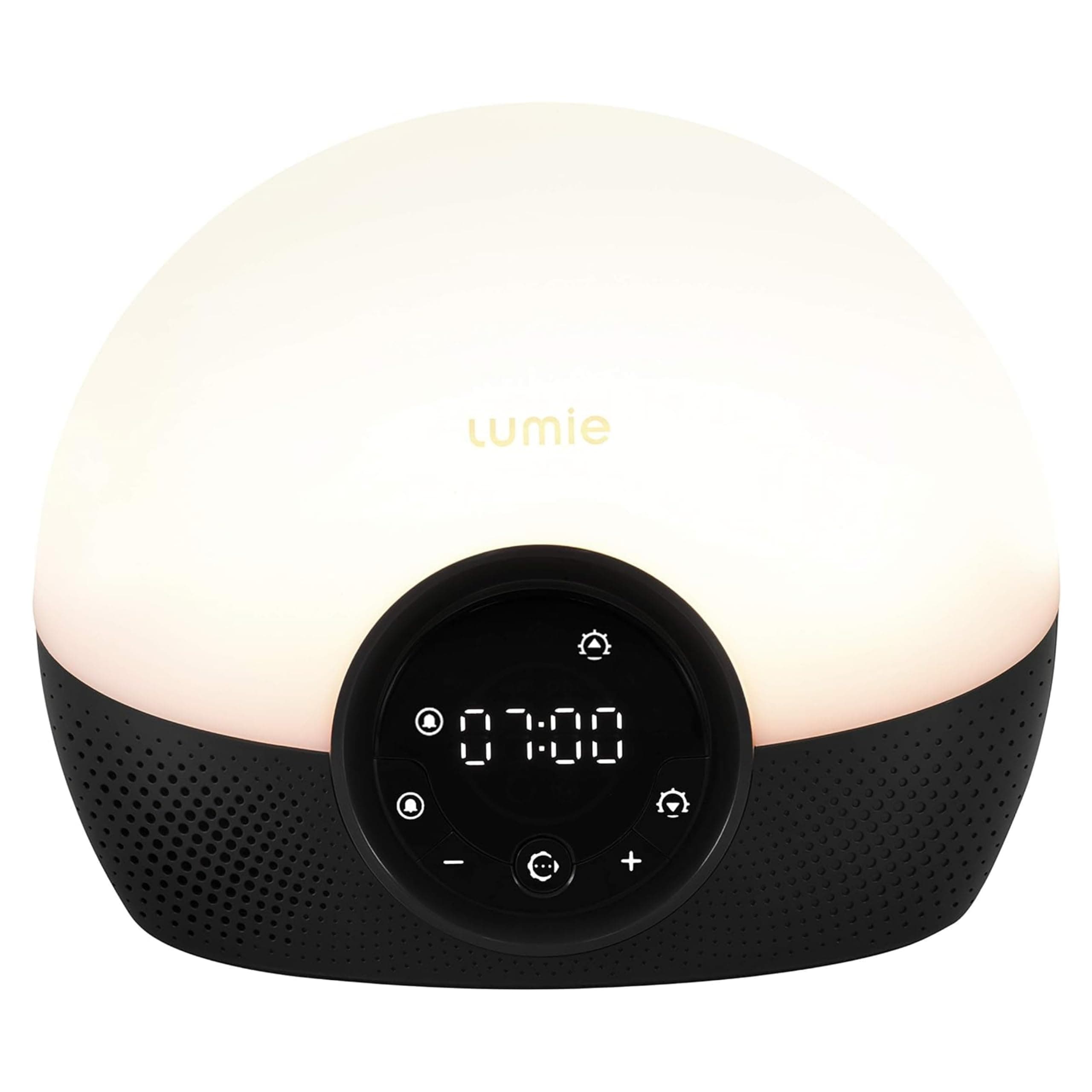 Lumie Bodyclock Glow 150 - Alarm Clock Simulates Sunrise and Sunset - Bedside Lamp with Customizable Lighting Duration - Wake-up Light, Night Light, Reading Light - Warm LED