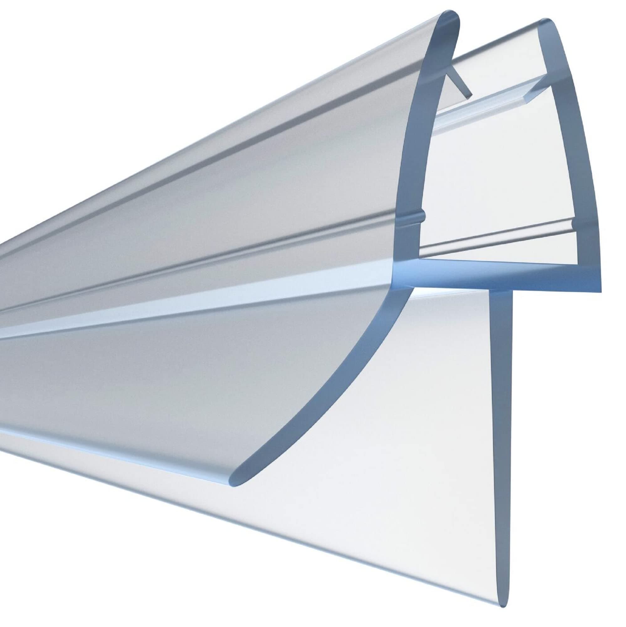 HNNHOME® Rubber Plastic Bath Shower Screen Seal Strip For 8-10mm Glass Door Straight up to 20mm Gap