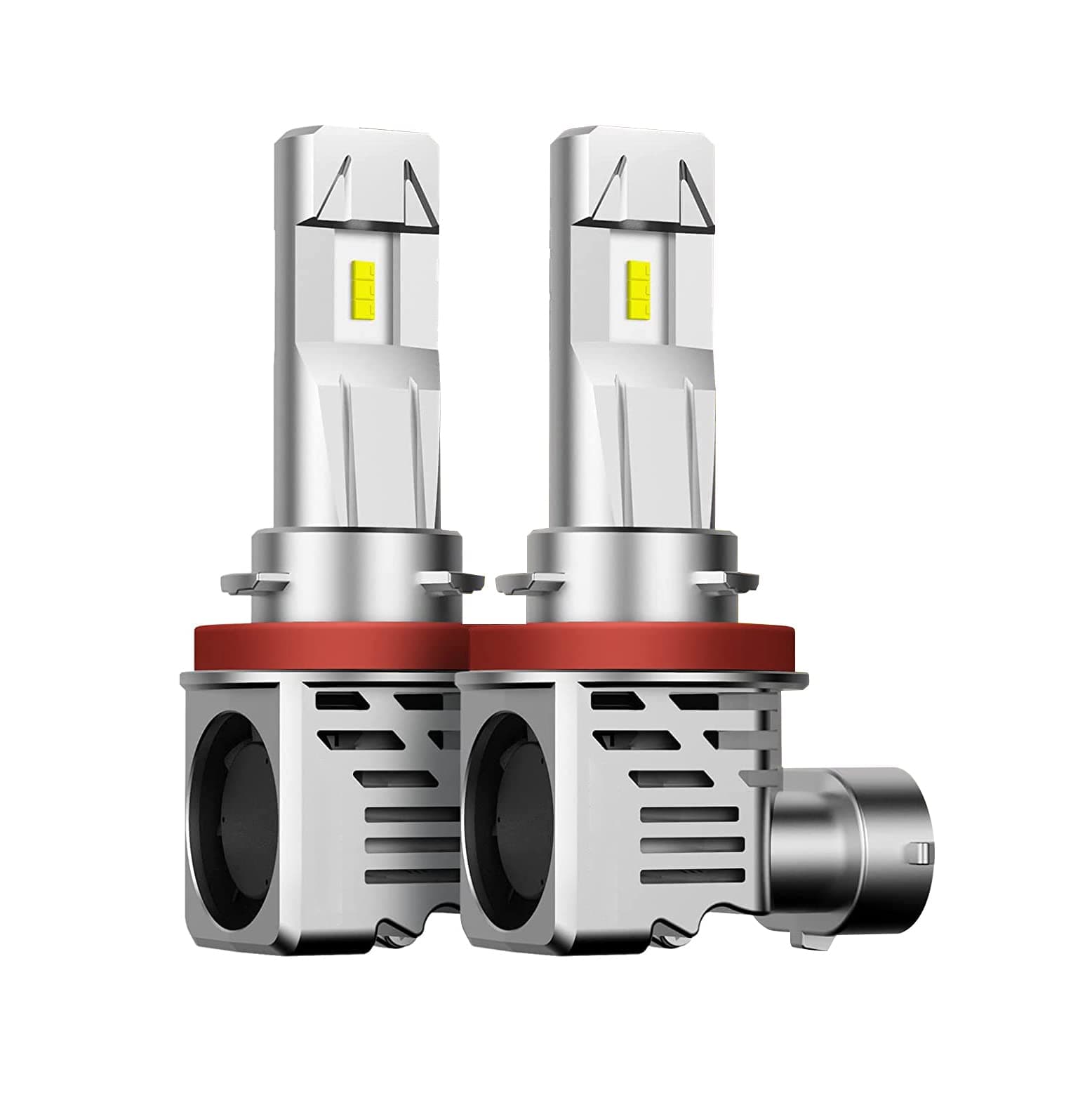 H8/H9/H11 LED Headlight Bulbs 12000lm Per Set 6500K Cool White Wireless H8 H9 Headlight LED Bulb, Pack of 2