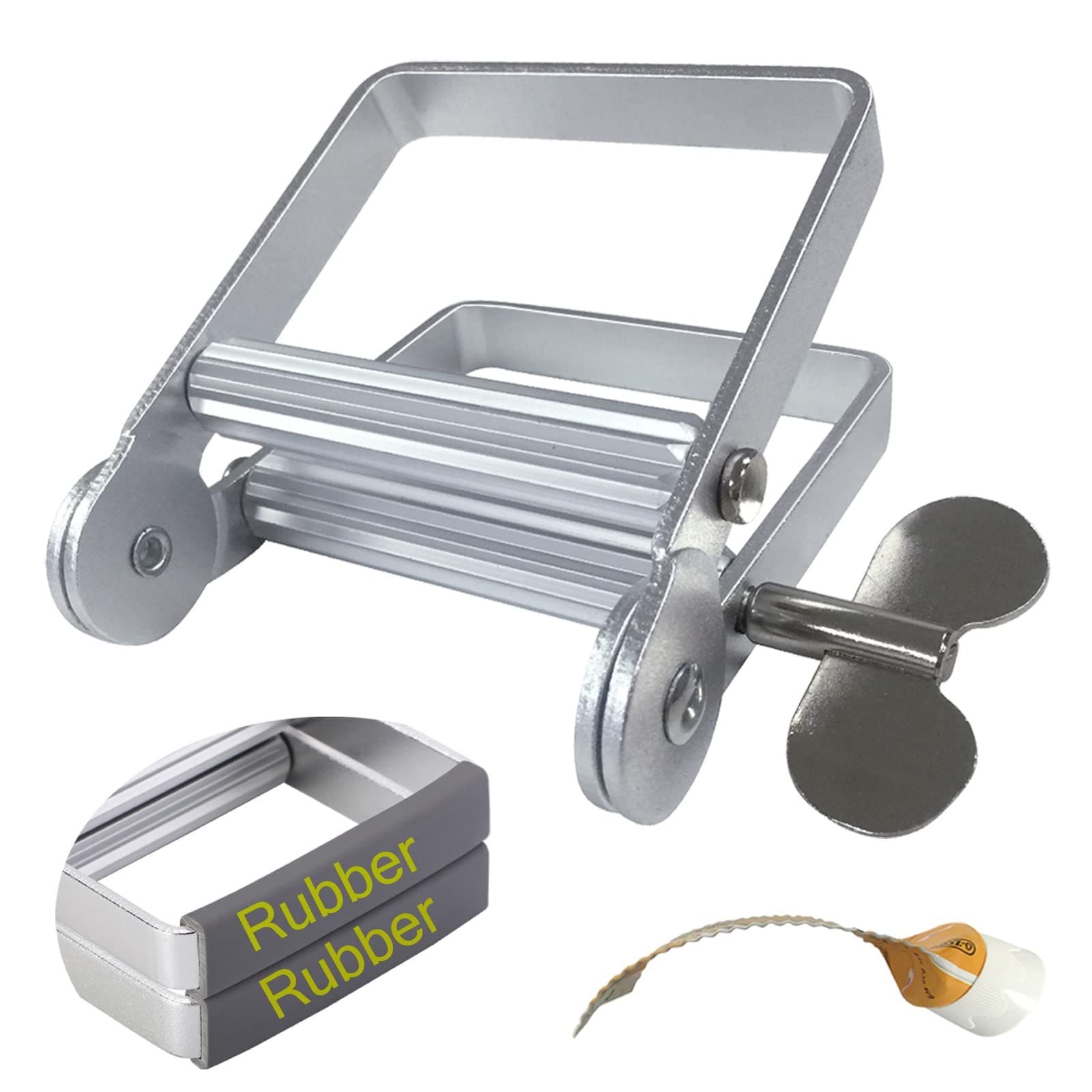 Toothpaste Squeezer, Metal Toothpaste Tube Squeezer Paint Tube Wringer for Artist, Hair Salon, Painter...