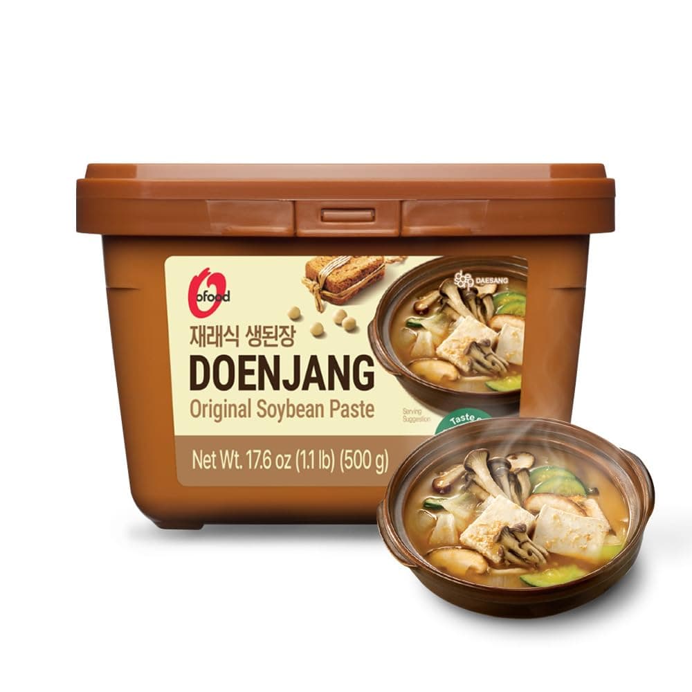Doenjang - Premium Korean Soybean Miso Paste [Original, 1.1 lb (500g)] – Fermented Korean Miso-Style Bean Paste for Doenjang Jjigae, Stews, Soups, Marinades & Dipping Sauces – Rich Umami Korean Pantry Essential