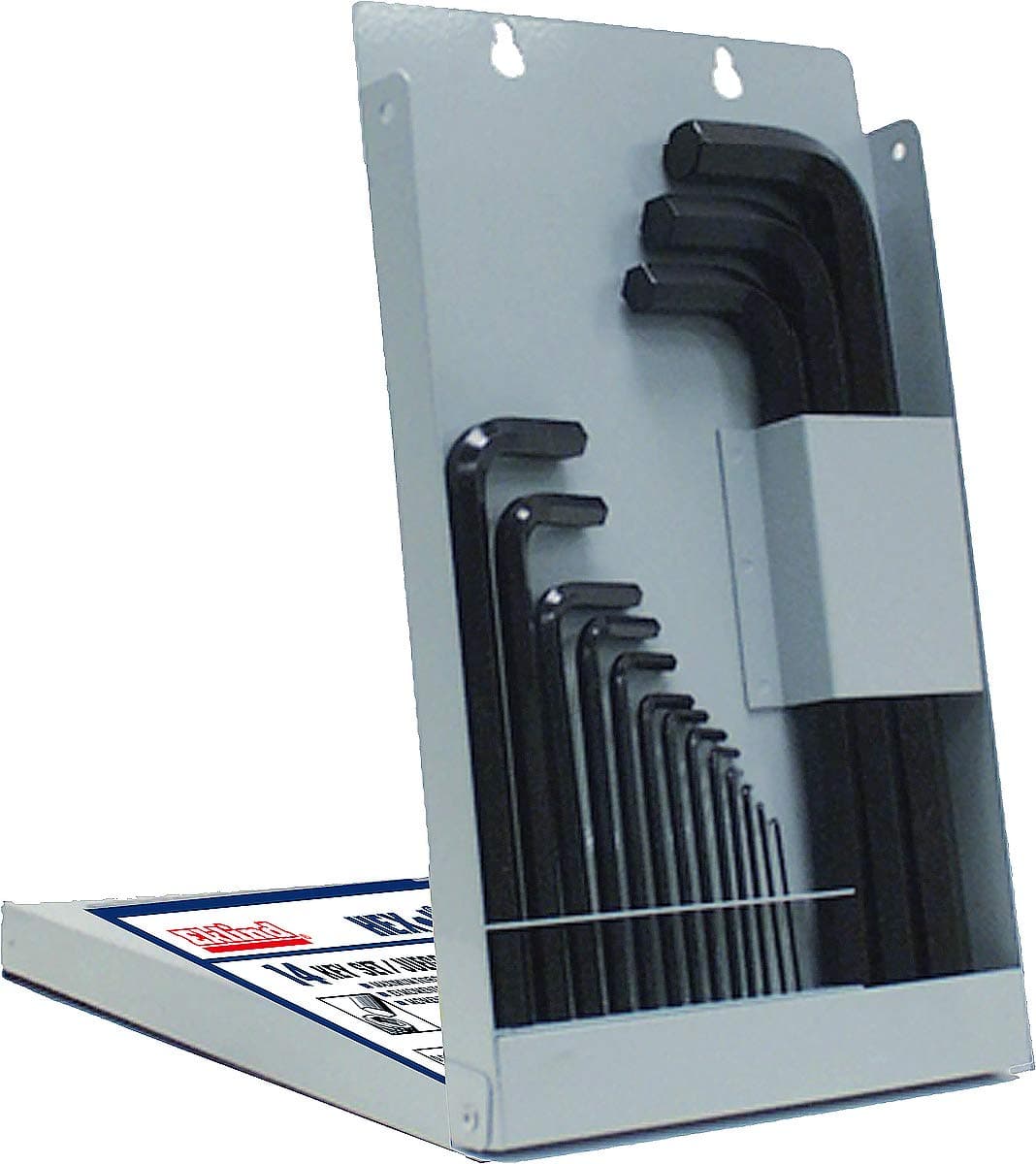 Eklind Tool 10614 Hex-L Key allen wrench, 14 Pieces Set Metric MM sizes 0.9-17 Long Series with Metal Box