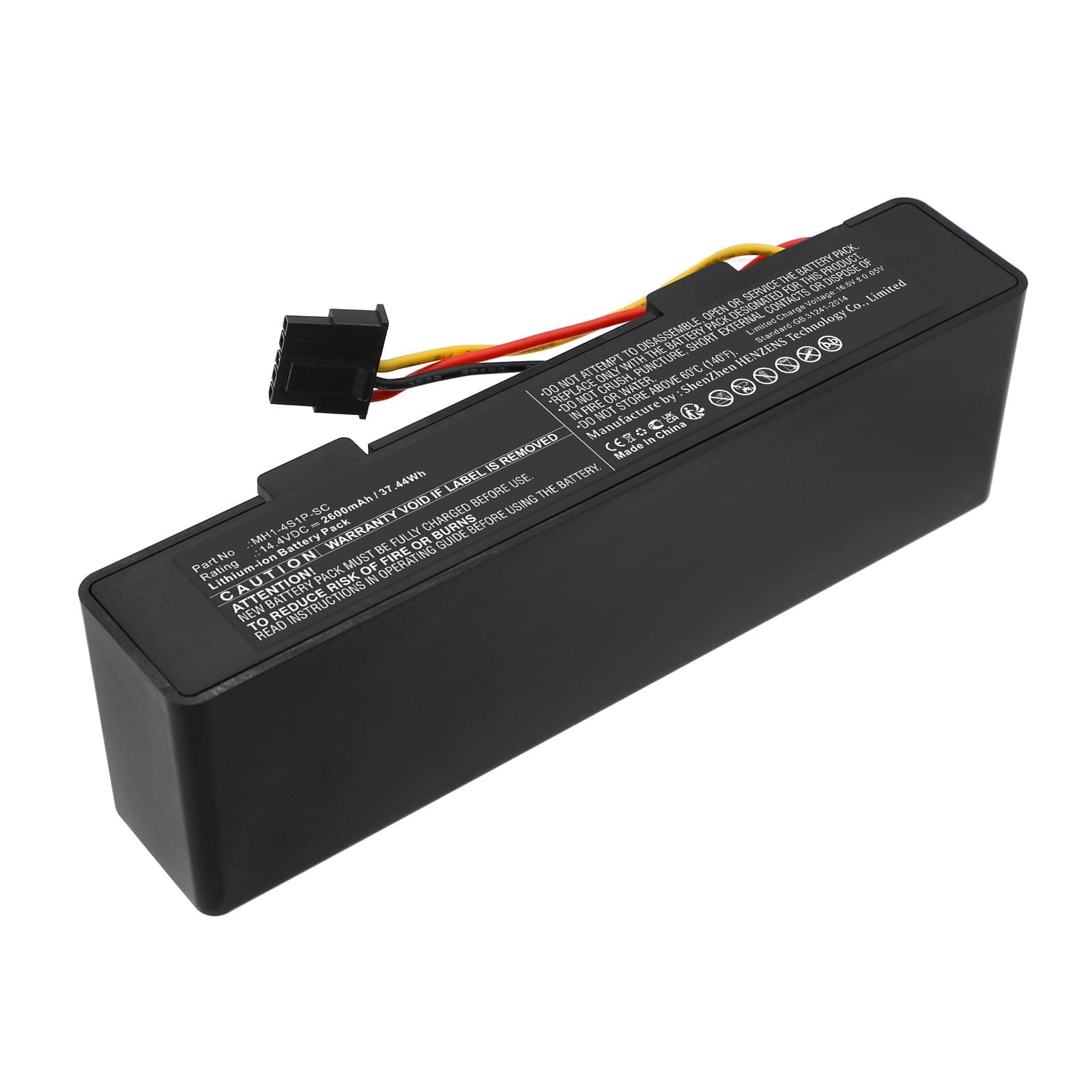 Synergy Digital Vacuum Cleaner Battery, Compatible with Xiaomi INR18650 MH1-4S1P-SC Vacuum Cleaner, (Li-ion, 14.4V, 2600mAh) Ultra High Capacity, Replacement for Xiaomi STYJ02YM Battery